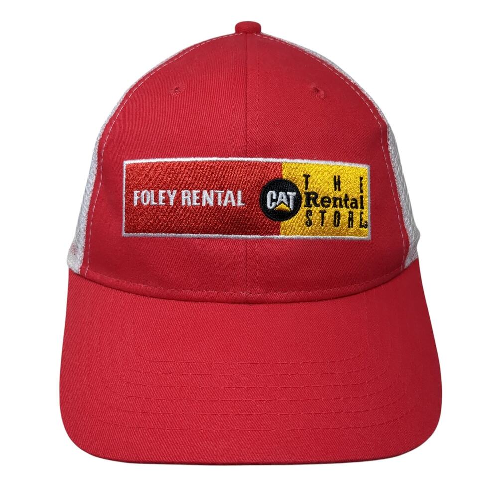 Foley Rental CAT The Rental Store Trucker Cap Red One Size Adjustable Mesh Back